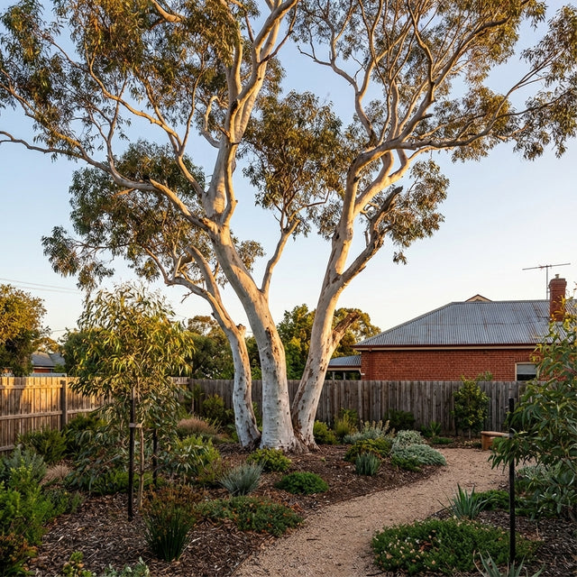 Eucalyptus tree in native garden